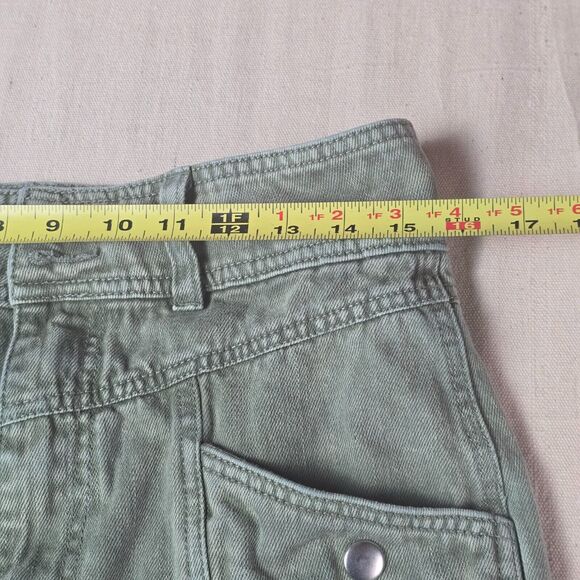 BDG Faded Green Acid Wash Denim Grunge Mom Jeans Womens Size 30 - Picture 8 of 16